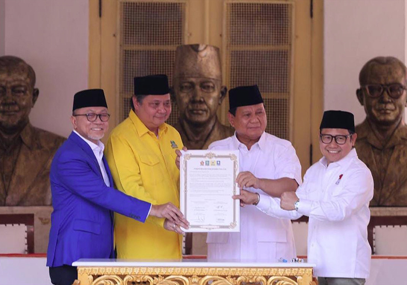 Prabowo Subianto Bahagia Sambut Golkar dan PAN Gabung Koalisi KKIR