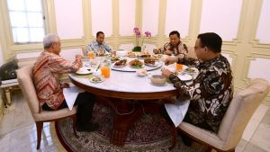 Rukun, Para Capres Hadiri Jamuan Makan Siang Presiden Jokowi