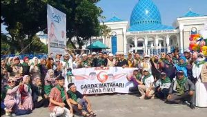 8 Bus Relawan Garda Matahari Jatim Berangkat Mandiri ke JIS, Dukung Kampanye Akbar AMIN