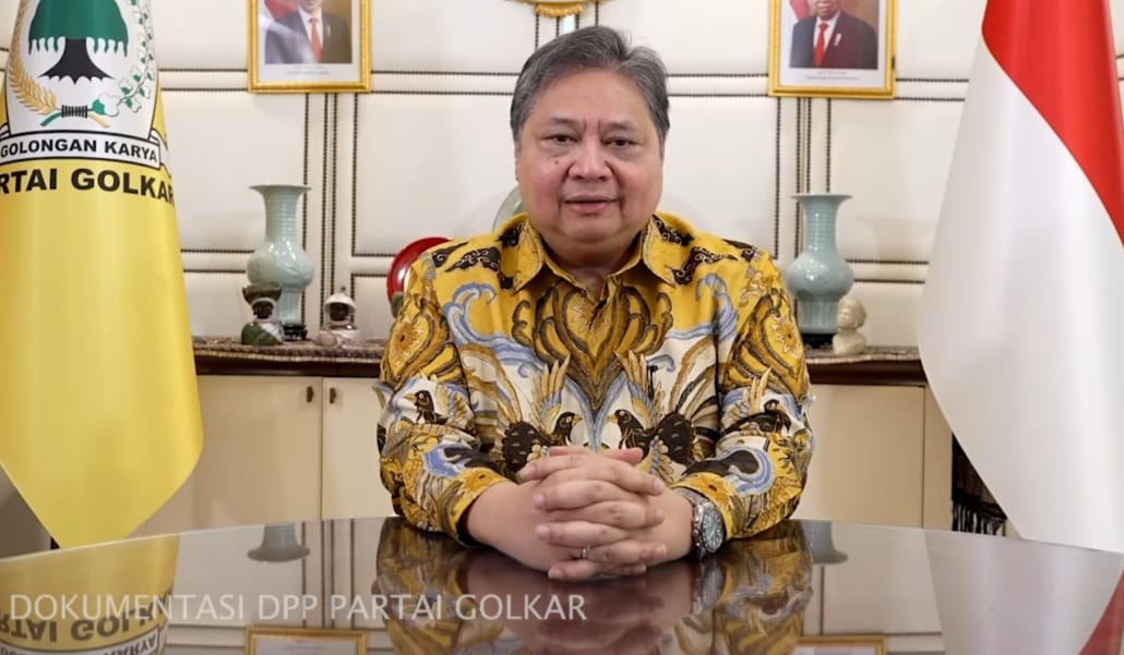 Video pengunduran diri Ketua Umum Partai Golkar Airlangga Hartarto dari jabatannya (dok.Golkar)