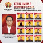 Ketua Umum dan 12 Formatur terpilih Musyda XXII IMM Jawa Timur
