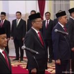 Pelantikan Menteri dan Wakil Menteri di Istana Kepresidenan, Jakarta pada Senin (19/8/2024)
