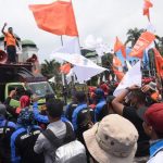 Massa Partai Buruh (Foto: Republika)