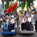 Pasangan Yes-Dirham saat pengundian nomor urut paslon Pilbup Lamongan. Duet ini menargetkan kemenangan hingga 70 persen suara. (Foto:IST)