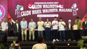Resmi Ditetapkan: Ini Nomor Urut Tiga Paslon Pilwali Kota Malang 2024