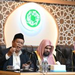Waketum MUI Kiai Marsudi saat menerima kunjungan Imam Besar Masjid Nabawi Madinah, Syekh Ahmad bin Ali Al-Hudhaify, Selasa (8/10/2024). (Foto:Dok.MUI)