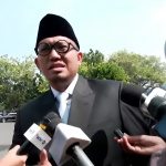 Dahnil Anzar Simanjuntak, sesaat sebelum ia dilantik oleh Presiden RI Prabowo Subianto sebagai Kepala Badan Penyelenggara Haji, Selasa (22/10/2024). (Foto:Tangkapan layar/Ubay)