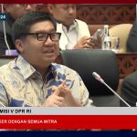 Menteri PKP RI, Maruarar Sirait saat rapat bersama Komisi V DPR RI, Selasa (29/10/2024). (Foto:Tangkapan layar/Ubay)