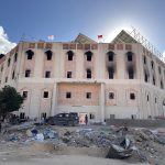 Kondisi Rumah Sakit Indonesia di Gaza Utara pada awal Oktober 2024. (Foto:MER-C Arab News)