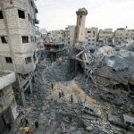 Dampak serangan Zionis Israel terhadap masjid dan tempat ibadah lainnya. Hari ini 7 Oktober 2024 tepat setahun genosida Israel di Jalur Gaza berlangsung.(Foto:Middle East Monitor)