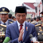 Presiden Jokowi usai menghadiri peringatan HUT ke-79 TNI di Kompleks Monas, Jakarta, Sabtu (5/10/2024).(Foto:Tangkapan layar sekretariat presiden/Ubay)