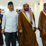 Ketua Umum PBNU KH Yahya Cholil Staquf menerima kunjungan Imam Besar Masjid Nabaw, Syekh Ahmad bin Ali Al-Hudhaify, Rabu (9/10/2024). (Foto:IST)