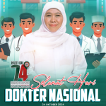 Ucapan selamat memperingati Hari Dokter Nasional dari Khofifah Indar Parawansa