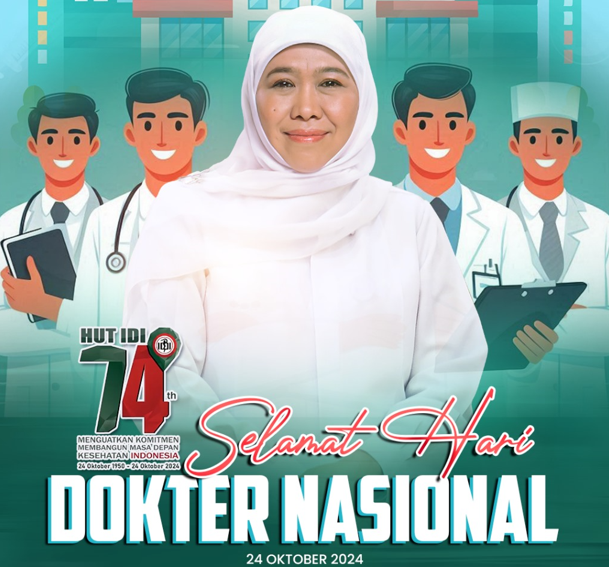 Ucapan selamat memperingati Hari Dokter Nasional dari Khofifah Indar Parawansa