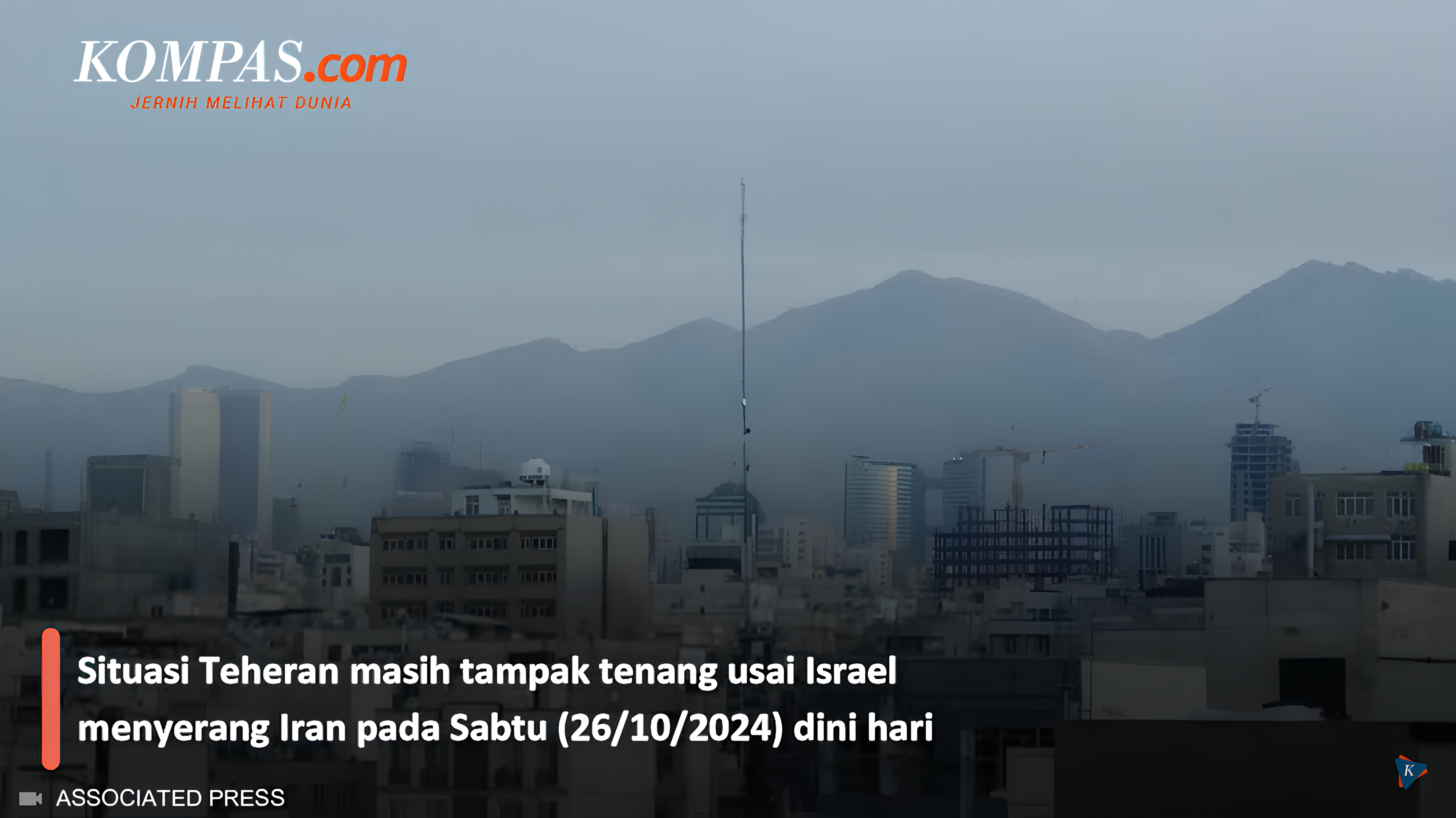 Situasi di Teheran, Iran terpantau normal usai mendapat serangan dari Zionis Israel, Sabtu (26/10/2024). (Foto:Tangkapan layar/Kompas)