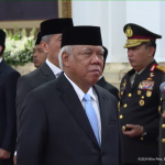Basuki Hadimuljono saat pengambilan sumpah jabatan sebagai Kepala OIKN, Selasa (5/11/2024) di Istana Negara, Jakarta. (Foto:Tangkapan layar/ Ubay)
