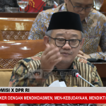 Mendikdasmen RI Prof Abdul Mu'ti saat memaparkan program prioritas kementeriannya di hadapan Komisi X DPR, Rabu (6/11/2024) di Gedung DPR, Senayan, Jakarta. (Foto: Tangkapan layar/ Ubay)