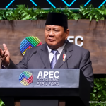 Presiden RI Prabowo Subianto saat berbicara dalam forum KTT APEC di Lima, Peru pada Kamis (14/11/2024) waktu setempat. (Foto:Tangkapan layar/ Ubay)