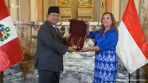 Kunjungan Resmi ke Presiden Peru, Prabowo Terima Tanda Kehormatan Tertinggi