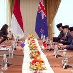 Pertemuan bilateral Presiden RI Prabowo Subianto dengan PM Selandia Baru Christopher Luxon di sela-sela KTT APEC di Lima, Peru, Jumat (15/11/2024) waktu setempat. (Foto:Tangkapan layar/ Ubay)