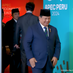 Presiden RI Prabowo Subianto saat menghadiri Leaders Retreat dalam KTT APEC di Lima, Peru pada Sabtu (16/11/2024) waktu setempat. (Foto:Tangkapan layar/ Ubay)