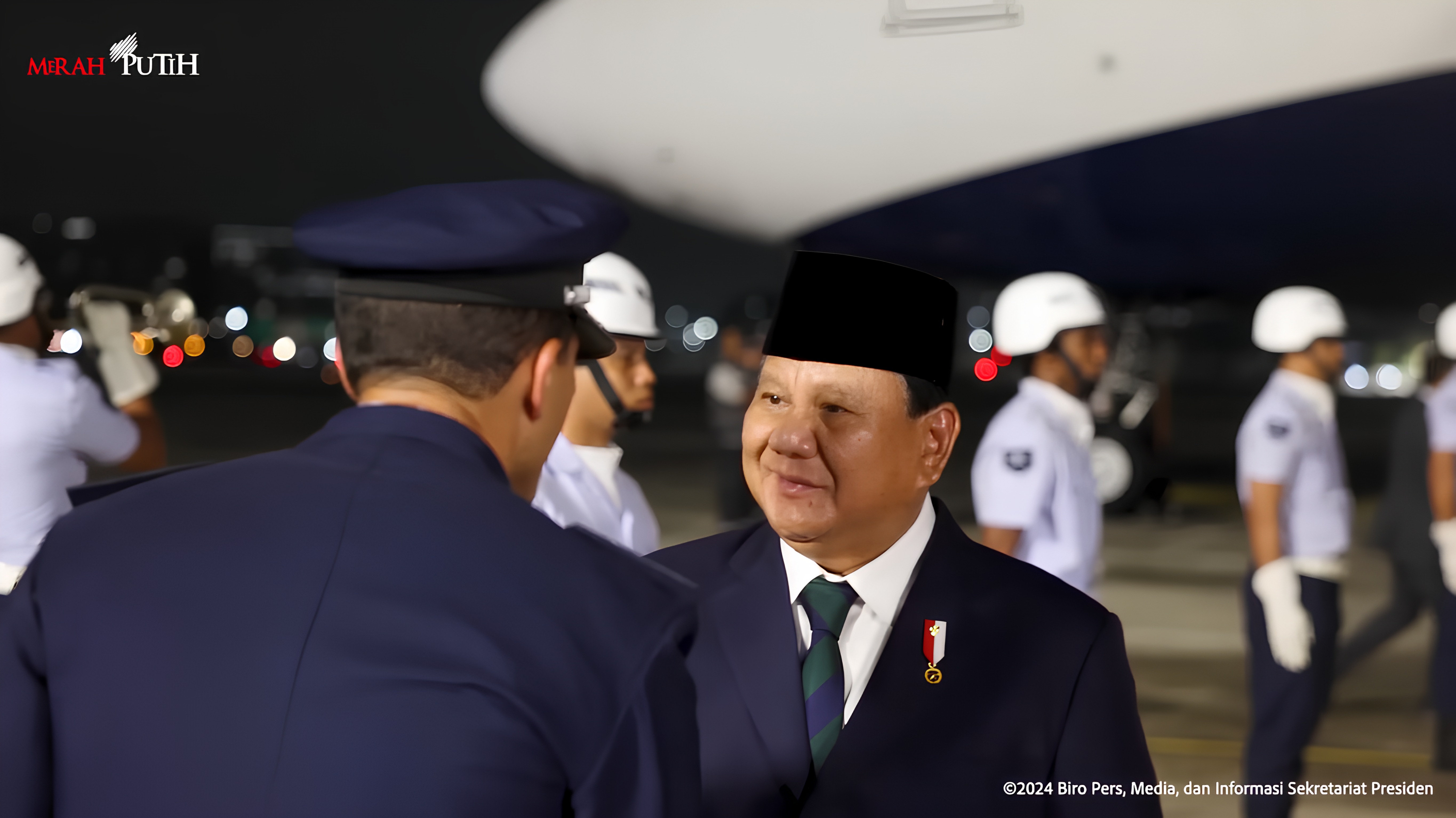 Presiden RI Prabowo Subianto saat tiba di Brasil untuk menghadiri KTT G20, Sabtu (16/11/2024) waktu setempat. (Foto:Tangkapan layar/ Ubay)