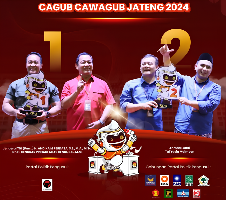 Paslon Pilgub Jateng 2024. (Foto: KPU Jateng)