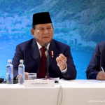 Presiden RI Prabowo Subianto (kiri) bersama Menko Perekonomian Airlangga Hartarto dalam Indonesia-Brazil Business Forum di Rio de Janeiro, Brasil, Ahad (17/11/2024) waktu setempat. (Foto:Tangkapan layar/ Ubay)