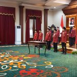 Prosesi Pelantikan DPD IMM Jatim 2024-2026 oleh Ketua Umum DPP IMM Riyan Betra Delza, Jumat (15/11/2024) di Gedung Negara Grahadi, Surabaya. (Foto: Ubay/ IST)