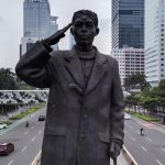 Patung Jenderal Besar Sudirman di Jakarta.