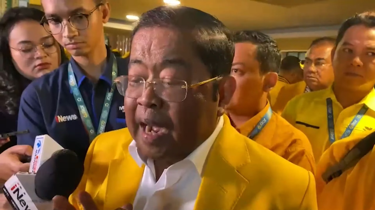 Wakil Ketua Umum Partai Golkar, Idrus Marham, saat di Sentul International Convention Center (SICC), Bogor, Kamis (12/12/2024). (Foto:Tangkapan layar/Ubay)