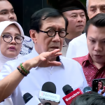 Eks Menkumham RI, Yasonna H Laoly usai menjalani pemeriksaan oleh KPK, Rabu (18/12/2024). (Foto:Tangkapan layar/ Ubay)
