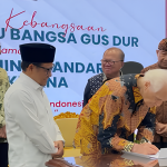 Penandatanganan Rekomendasi Pahlawan Nasional untuk Guru Bangsa Gus Dur oleh sejumlah tokoh masyarakat dan tokoh lintas iman.