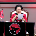 Ketua Umum PDIP Megawati Soekarnoputri saat berpidato dalam peringatan HUT ke-52 PDIP di Jakarta, Jumat (10/1/2025). (Foto:Ubay)