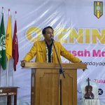 Ketua Pelaksana Madrasah Madani, Alvin Surya Ramadlan, saat menyampaikan sambutannya di STAI Muhammadiyah Tulungagung, Jumat (24/1/2025). (Foto:IST)