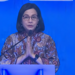 Menteri Keuangan (Menkeu) Sri Mulyani Indrawati saat menghadiri forum BRI Microfinance Outlook 2025 di Tangerang, Kamis (30/1/2025). (Foto:Ubay)