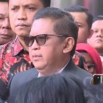 Sekjen PDIP Hasto Kristiyanto saat keluar Gedung KPK usai menjalani pemeriksaan terkait kasus suap yang melibatkan eks kader PDIP Harun Masiku. (Foto:Ubay NA)