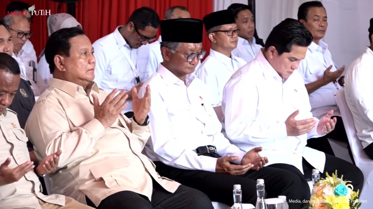 Presiden RI Prabowo Subianto saat kunjungannya ke Sumedang untuk meresmikan sejumlah proyek energi, Senin (20/1/2025). (Foto:Tangkapan layar/ubay)