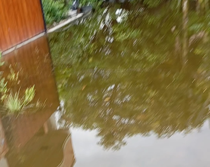 Banjir yang melanda kawasan Perumahan Permata Taman Delta di Desa Kalipecabean, Candi, Sidoarjo. (Foto:IST)