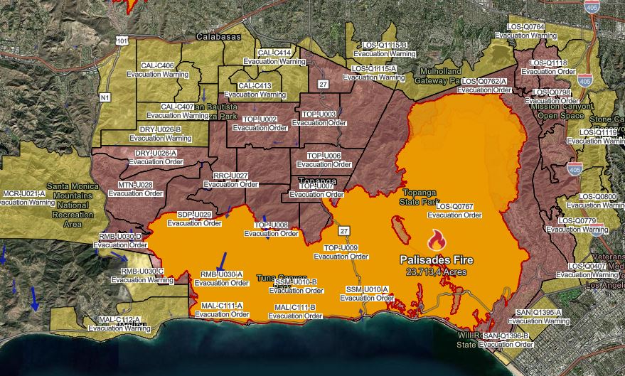 Korban Tewas Kebakaran Los Angeles Jadi 24 Orang