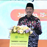Sekretaris Daerah (Sekda) Pemerintah Provinsi (Pemprov) DKI Jakarta, Marullah Matali, saat menyampaikan sambutannya dalam Tanwir I Aisyiyah di The Tavia Heritage, Jakarta, Rabu (15/1/2025). (Foto:Tangkapan layar/ubay)