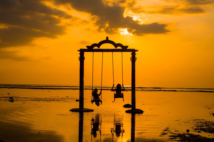 Senja di Gili Trawangan, Lombok, Nusa Tenggara Barat (NTB).