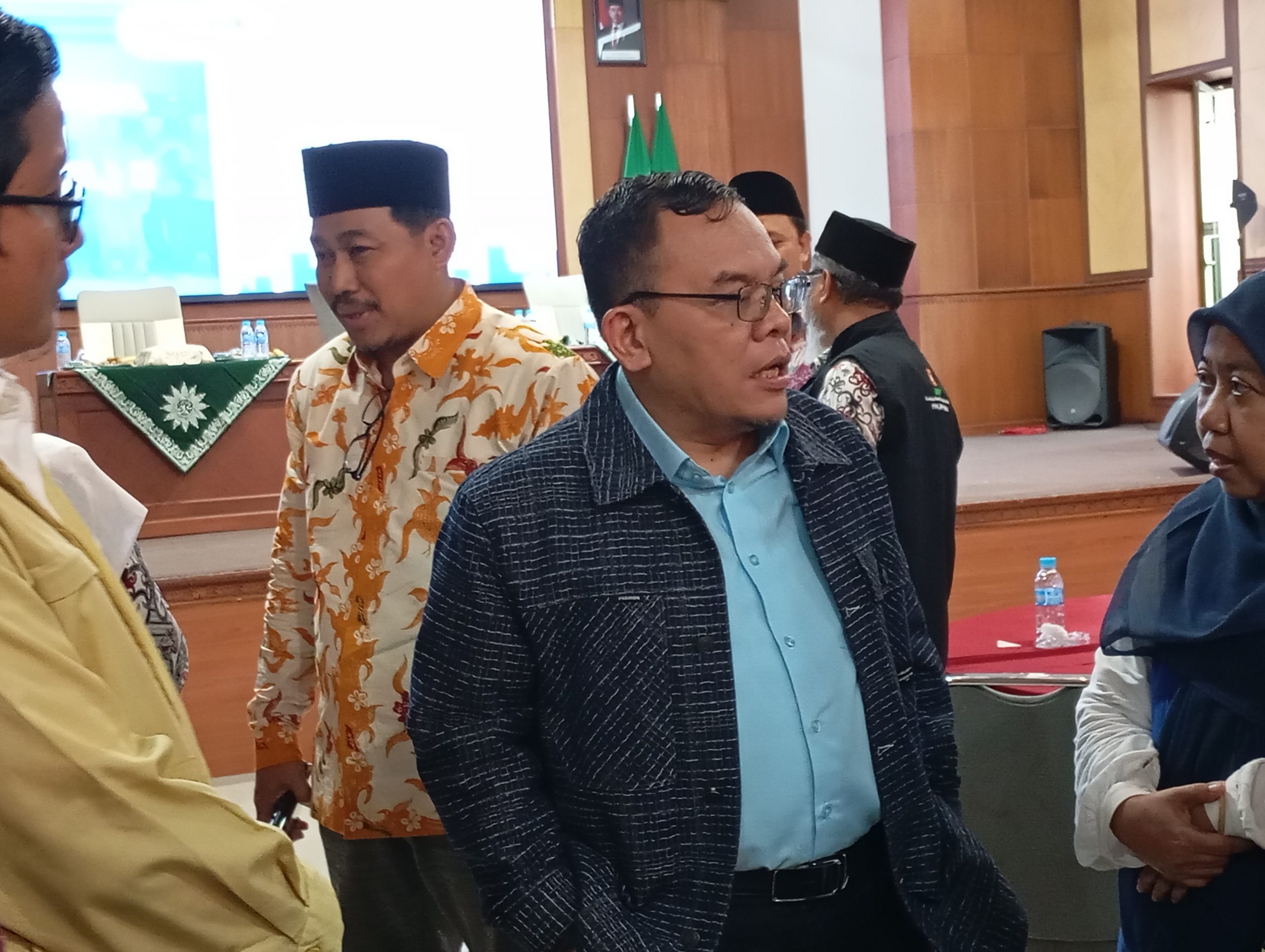 Ketua Komisi VII DPR RI, Saleh Partaonan Daulay, usai menghadiri Rakerwil II LHKP PWM Jawa Timur, Ahad (16/2/2026). (Foto: Ubay NA)