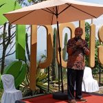 Ketua PWM Jatim, Dr dr Sukadiono MM, saat menyampaikan sambutan dalam Rakerwil II LP-UMKM PWM Jatim di Akropolis Wonosalam, Jombang, Sabtu (22/2/2025). (Foto: Ubay NA)