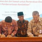 Penandatanganan MoU antara Kemenag dan Kemendes-PDT, Senin (17/2/2025). (Foto: Kemenag RI)