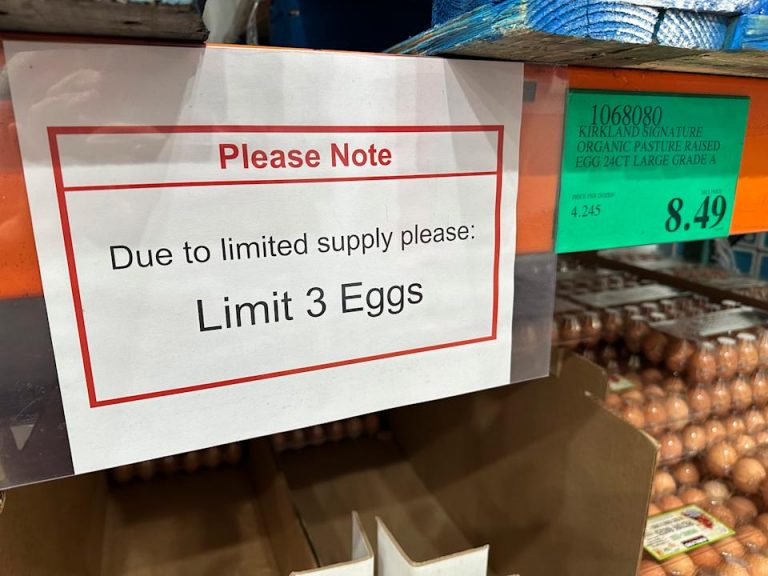 Pembatasan pembelian telur ayam.