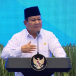Presiden RI, Prabowo Subianto, saat meluncurkan Mekanisme Baru Tunjangan Guru ASN Daerah Langsung ke Rekening Guru, yang berlangsung di Jakarta, Kamis (13/3/2025). (Foto: Ubay NA)
