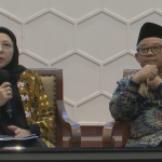 Wakil Ketua Komisi X DPR RI Fraksi Partai Gerindra Himmatul Aliyah (kiri) dan Mendikdasmen RI Abdul Mu'ti, saat Taklimat Media: Rapor Pendidikan pada Selasa (18/3/2025). (Foto: Ubay NA)
