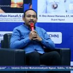 Bupati Ngawi Ony Anwar Harsono menghadiri Kajian Ramadan 1446 Hijriah bertajuk 'Baldah Thayyibah Menuju Ngawi Berkemajuan', yang digelar Pimpinan Daerah Muhammadiyah Ngawi di Islamic Centre Muhammadiyah Ngawi (ICMN), Sabtu (15/3/2025). (Foto: Tangkapan layar/ Ubay NA)