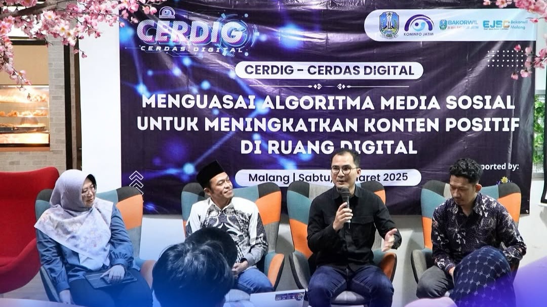 Acara Cerdas Digital (Cerdig) yang digelar Dinas Kominfo Jatim di Malang, Sabtu (15/3/2025). (Foto: Humas Kominfo Jatim)